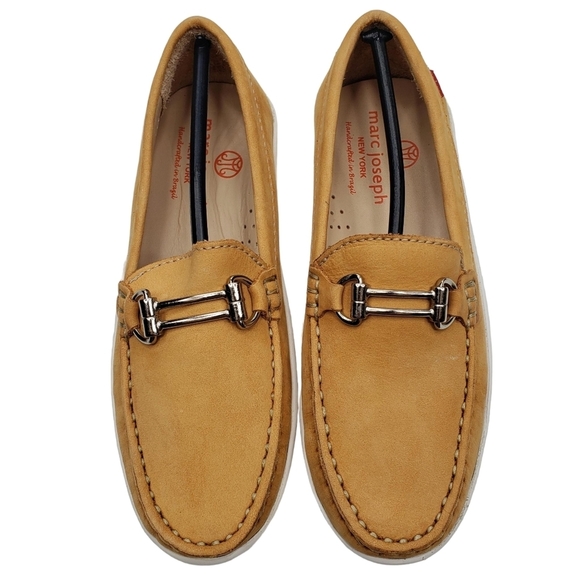 Marc Joseph | NIB Lexington Tan Nobuck Preppy Classic Leather Loafers Girl's 1 - Picture 6 of 14